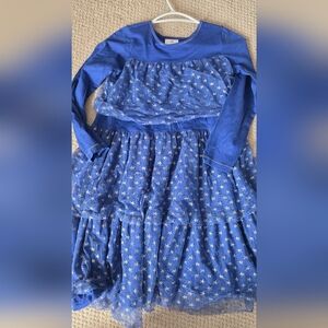 Hanna Andersson Blue Starry Mesh Party Dress